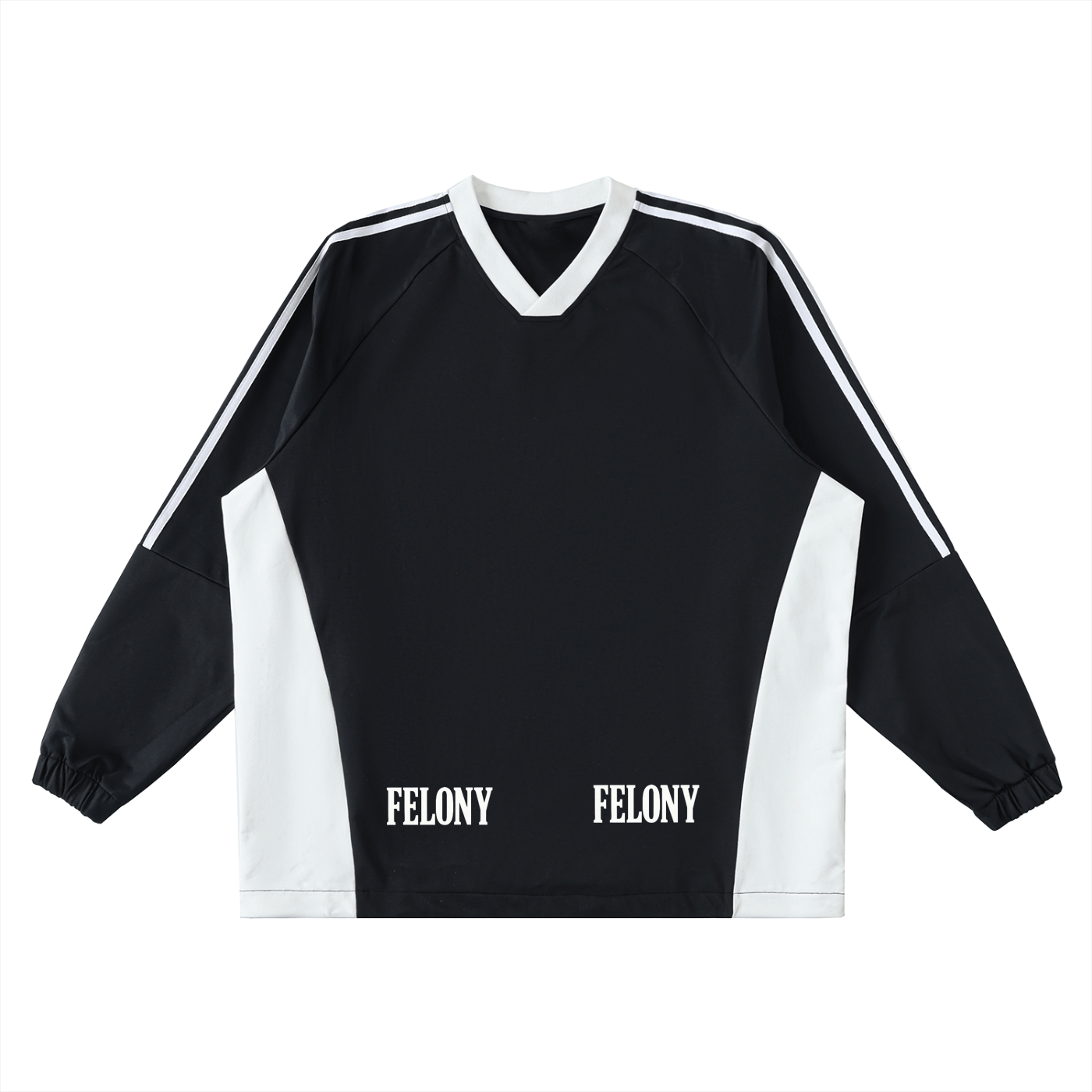 FELONY BLOCK V - NECK LONG - SLEEVE TEE - Noah Herbert