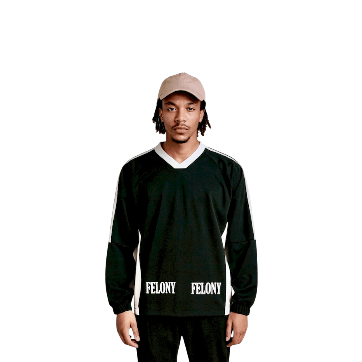 FELONY BLOCK V - NECK LONG - SLEEVE TEE - Noah Herbert