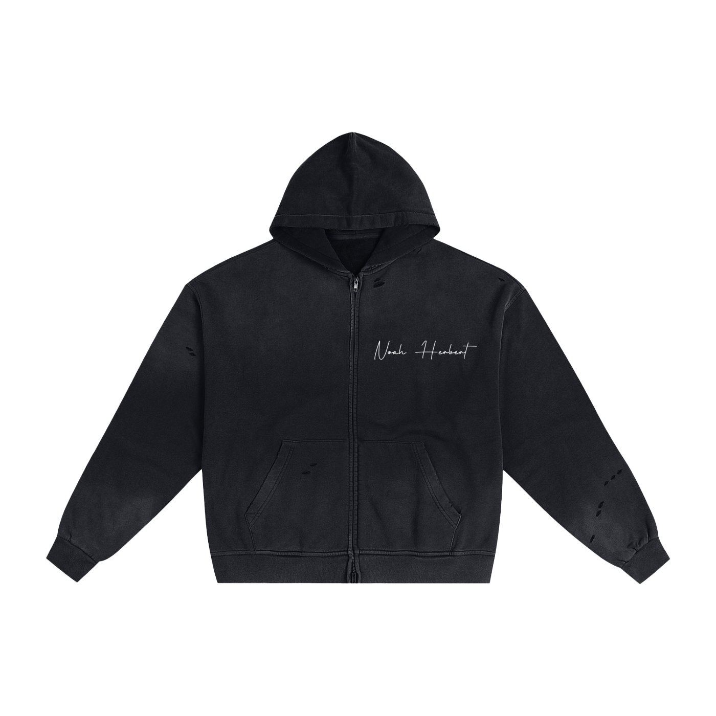 RESTRICTED SUN FADED ZIP UP HOODIE - Noah Herbert