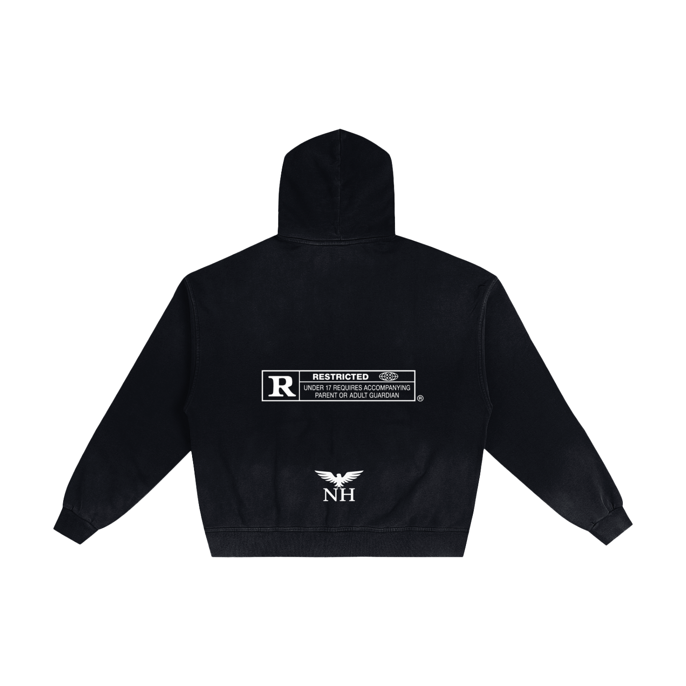 RESTRICTED SUN FADED ZIP UP HOODIE