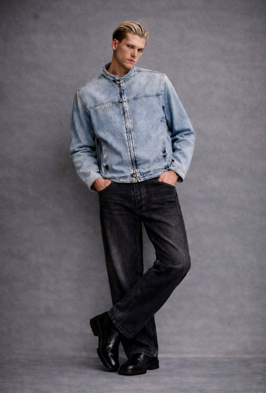 Vintage Wash Denim Jeans