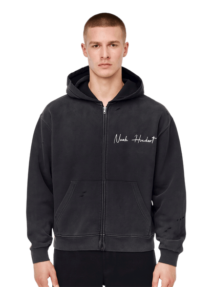 RESTRICTED SUN FADED ZIP UP HOODIE - Noah Herbert