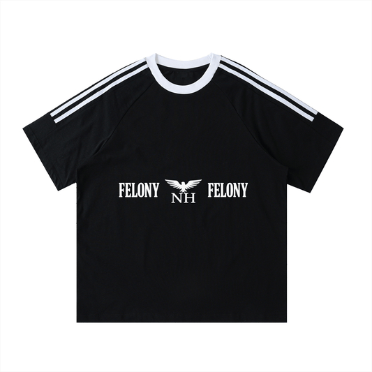 FELONY CONTRAST TAPE COTTON TEE - Noah Herbert