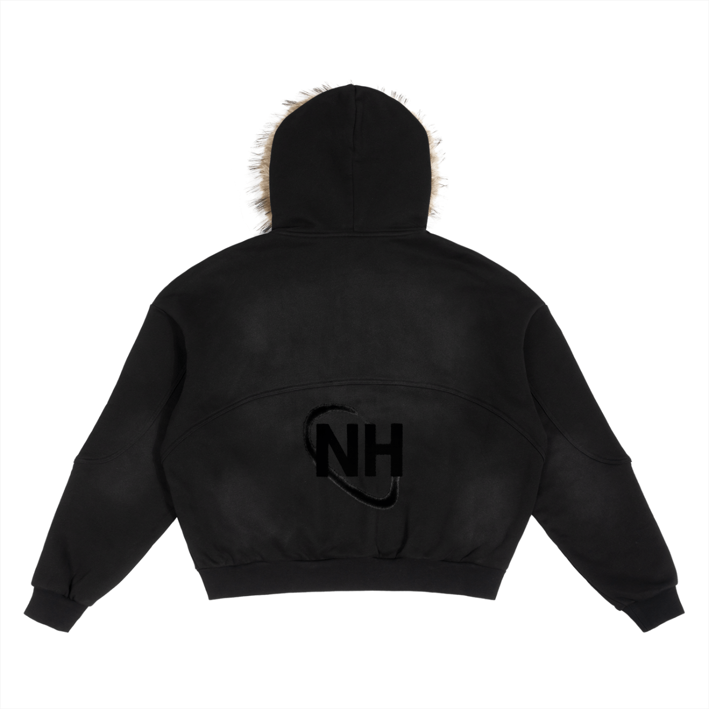 BOXY DETACHABLE FUR HOODIE - Noah Herbert