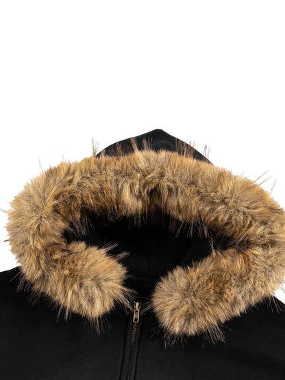 BOXY DETACHABLE FUR HOODIE - Noah Herbert